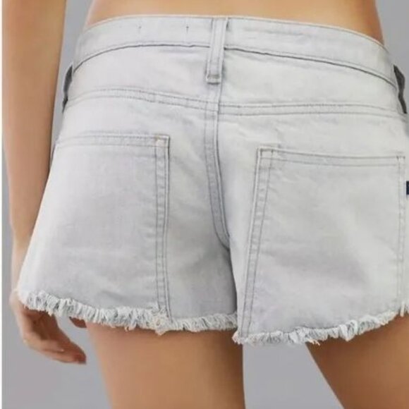 Anthropologie Pilcro Denim Micro Shorts in Sky Blue Light Wash Size 31 - Picture 3 of 16